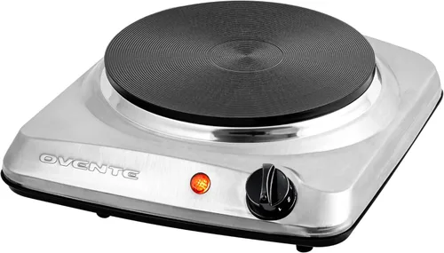 Miniatura 10 de OVENTE Electric Countertop Single Burner,1000W Cooktop with 7.25 Inch Cast Iron Hot Plate,5 Level Temperature Control,Compact Cooking Stove &Easy to