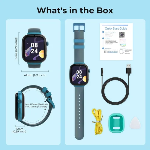 Miniatura 9 de EIOTCLUB Reloj inteligente MX3 para niños, videollamadas 4G LTE y rastreador GPS, modo escolar y zonas seguras, botón SOS y controles parentales