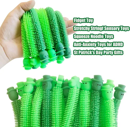 Miniatura 2 de Paquete de 36 cuerdas elásticas para el día de San Patricio, juguetes sensoriales para personas con autismo, ideales para niños y niñas, bolsas