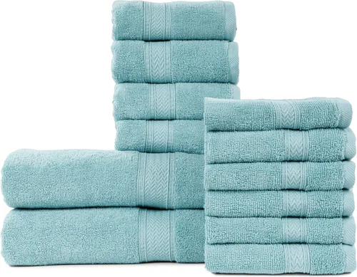 Miniatura 27 de HILLFAIR 600 GSM- 40 x 80 pulgadas- 100% algodón juego de 2 toallas de baño XXL extragrandes- suaves altamente absorbentes toallas de baño jumbo