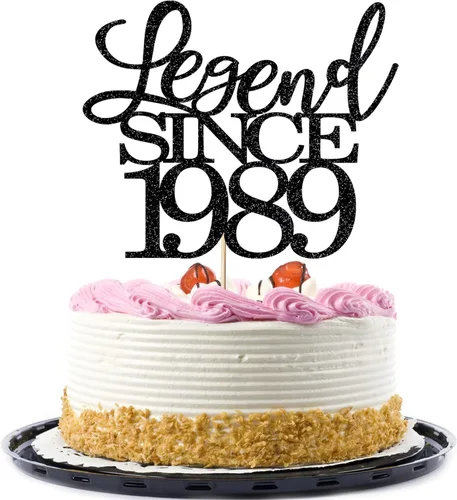 Miniatura 63 de Legend since 1973 - Decoración para pastel de cumpleaños número 53, decoración de pastel de feliz cumpleaños para hombres y mujeres de 53 años