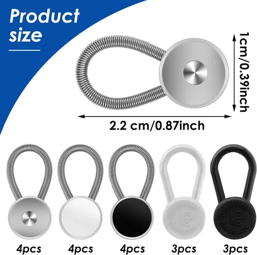 Miniatura 6 de Ouligay Extensores de cuello, extensores de cuello de camisa, pantalones, extensor de botón, extensor de botón, extensor de botón de cuello