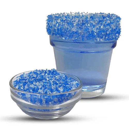 Miniatura 14 de Snowy River Azúcar de cóctel azul real, certificado Kosher de color natural azul real (8 onzas, cristal mediano)