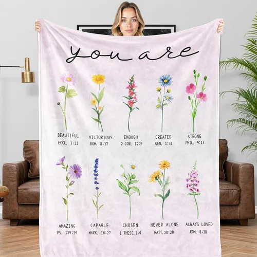 Regalos cristianos para mujer, manta de 60 x 40 pulgadas