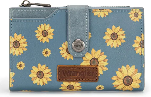 Miniatura 15 de Wrangler - Billetera para mujer con tarjetero plegable, cierre y ventana para identificación