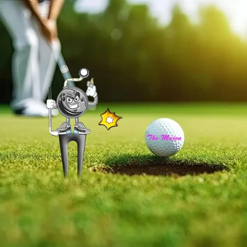 Miniatura 4 de Golf Ball Marker, Golf Alignment Ball Marker for Putting, Golf Divot Tool, Golf Training Aid Golf Accessories with Hat Clip, Cleaner, Club Holder