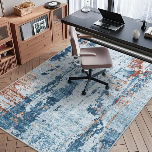 Miniatura 62 de chakme Tapete para silla de oficina para suelo de madera dura, 48 x 36 pulgadas, protector de escritorio de computadora de fácil deslizamiento