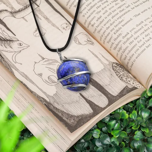 Miniatura 70 de PYOR Collar con colgante curativo de Reiki de cristal, gemas de buena suerte, prosperidad, riqueza, piedras preciosas naturales, collares de buena