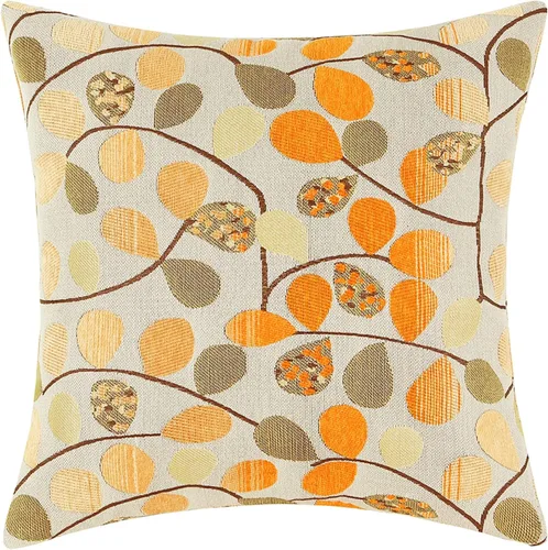 Miniatura 9 de CaliTime Funda de cojín para sofá, decoración del hogar, felpilla de lujo con hojas bonitas de ambos lados, 18 x 18 pulgadas, color azul crudo