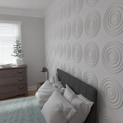Miniatura 9 de Ekena Millwork WP20X20WDWH 19 5/8 pulgadas de ancho x 19 5/8 pulgadas de alto Wade EnduraWall Decorativo 3D Panel de pared cubre 2.67 pies cuadrados