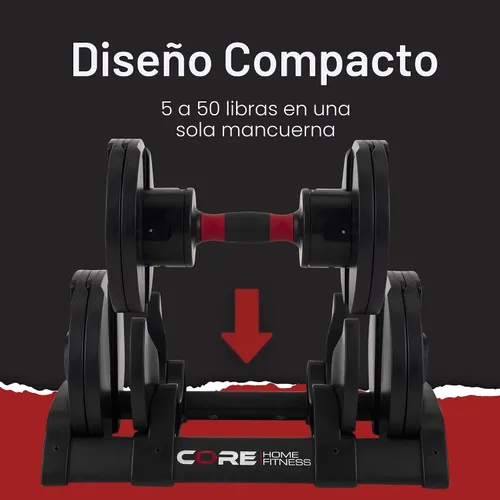 Miniatura 5 de Core Fitness® Adjustable Dumbbell Weight Set by Affordable Dumbbells