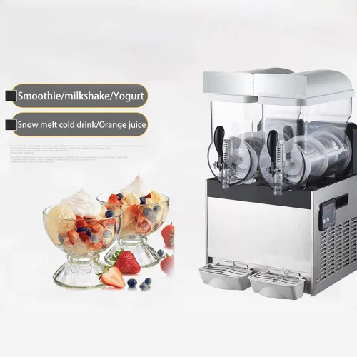 Miniatura 3 de YUEWO Electrodomésticos Herramientas de cocina Máquina de granizado de bebidas congeladas, 2 x 15 L, máquina de granizado de bebidas congeladas