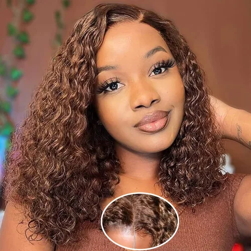 Miniatura 12 de Peluca de encaje frontal sin pegamento Fronbanis, peluca de cabello humano sin pegamento, pelucas de cabello humano pre-depiladas y pre-cortadas