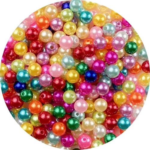 Miniatura 22 de Perlas de cuentas, 4000 piezas de cuentas de perlas de 3 mm redondas para llaveros, pulseras, collares, llaveros, joyería, manualidades, decoración