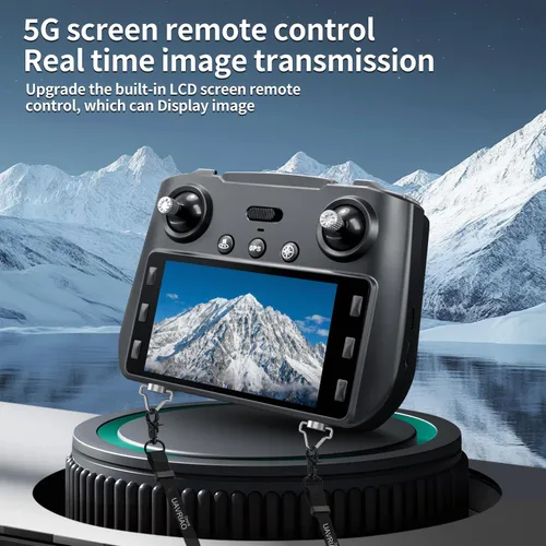 Miniatura 9 de Drone GPS con controlador de pantalla HD de 5.9 pulgadas, cámara UHD 2K, prevención de obstáculos láser de 360°, despegue/retorno con una tecla