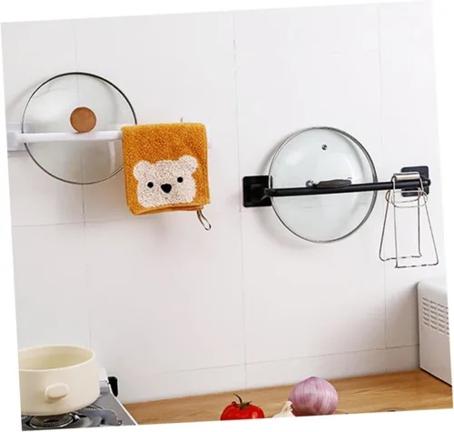 Miniatura 8 de DOITOOL Toallero de plástico resistente, fácil montaje, sin taladro, soporte para toallas de baño para cocina