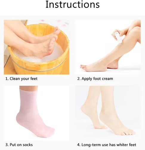 Miniatura 8 de Calcetines hidratantes, calcetines de aloe, calcetines de silicona, calcetines de silicona de gel de spa de pies para mujeres, calcetines