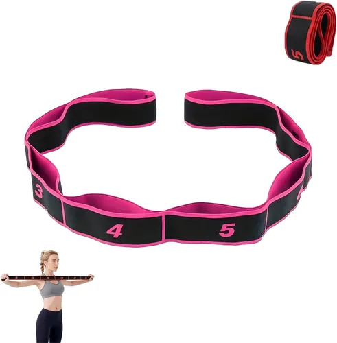 Miniatura 9 de Fitness Resistance Band for Stretching and Yoga, 8-Section Elastic Training Bands with Handles, Numbered Resistance Bands, Fashionable Puller