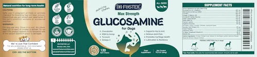 Miniatura 9 de Glucosamina para perros, suplemento de cadera y articulaciones para perros con condroitina, MSM, cúrcuma, omega-3 y calcio, la glucosamina