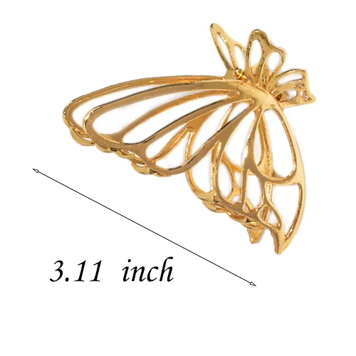 Miniatura 2 de Pinzas de pelo con garra antideslizante, gran pinza de pelo para mujeres y niñas, pinzas de pelo de metal resistentes para cabello grueso, más 2