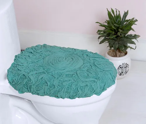 Miniatura 94 de Home Weavers Bell Flower Collection - Tapetes de baño copetudos 100 % algodón, extrasuaves y absorbentes, antideslizantes, lavables a máquina, lino