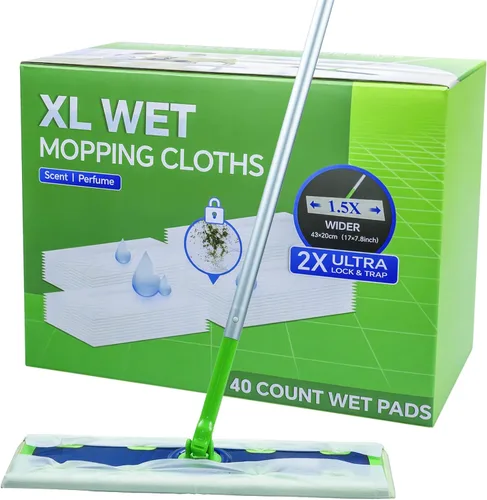 Miniatura 7 de 20 repuestos de almohadillas húmedas XL para trapeador Swiffer Sweeper XL, paños desechables extragrandes húmedos, almohadillas de tamaño extra