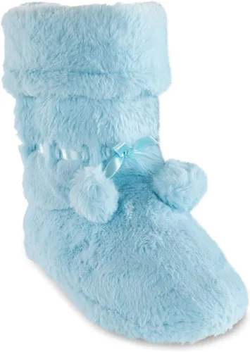Miniatura 2 de PajamaGram - Zapatillas para mujer con forro polar, pantuflas abotinadas
