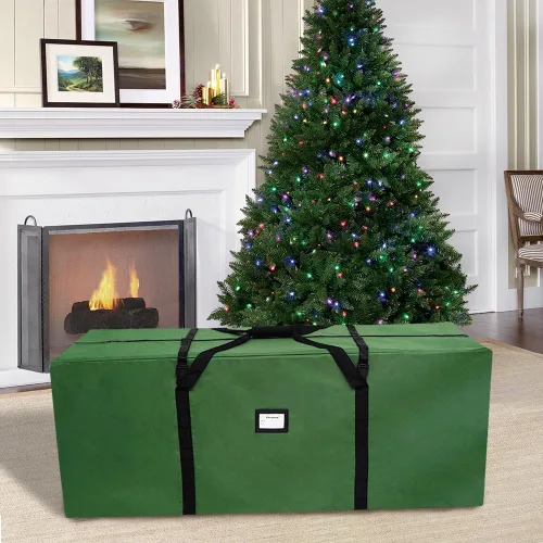 Miniatura 5 de AerWo Bolsa de almacenamiento para árbol de Navidad de 7.5 pulgadas, caja de almacenamiento extra grande para árboles artificiales de hasta 7.5 Verde