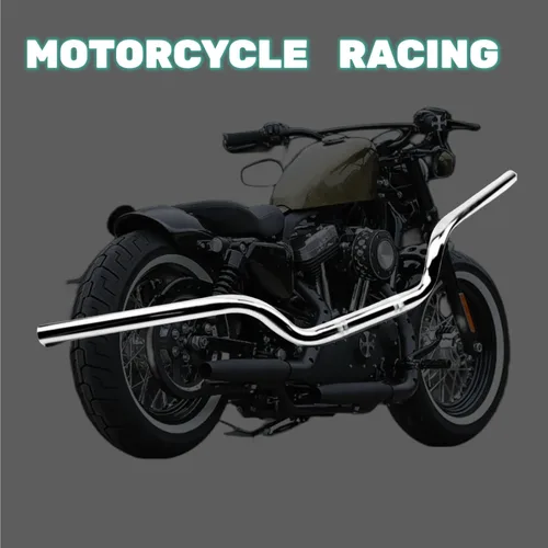 Miniatura 5 de Manillar de motocicleta de 7/8 pulgadas, 0.866 in, manubrio Cafe Racer, barras de arrastre universales para Cafe Race Bobber Motocross Dirt Pit Bike