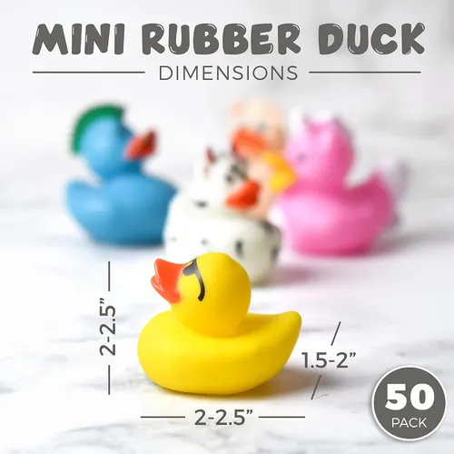 Miniatura 6 de Patos de goma para Jeep Ducking, 50 patos de goma surtidos para juegos de patitos, ducking de Jeeps, cruceros y baño, juego en la piscina, pequeño