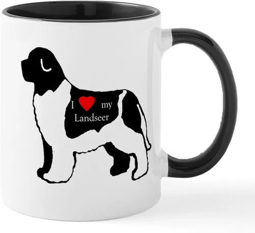 Miniatura 14 de CafePress Newfoundland Dog Drool Zone Taza de café de cerámica de 11 oz (11.0 fl oz)