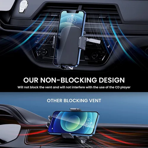 Miniatura 4 de Soporte de Teléfono para Coche Soporte de Montaje de Teléfono Soporte de Teléfono de Ranura de CD de Metal Mejorado Soporte de Teléfono Celular