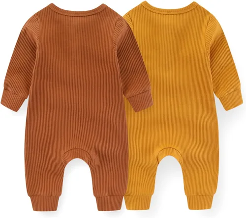 Miniatura 34 de ZAV Mono de manga larga unisex para bebé, niño y niña, 2