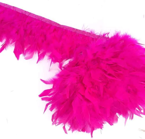 Miniatura 13 de MELADY 2 yardas de plumas de pavo con flecos, vestido de moda, costura, manualidades, disfraces, decoración (negro)