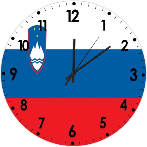 Miniatura 677 de Cheyan Reloj de pared con bandera de Canadá de 12 pulgadas, silencioso, sin tictac, de PVC, funciona con pilas, reloj redondo decorativo, regalo