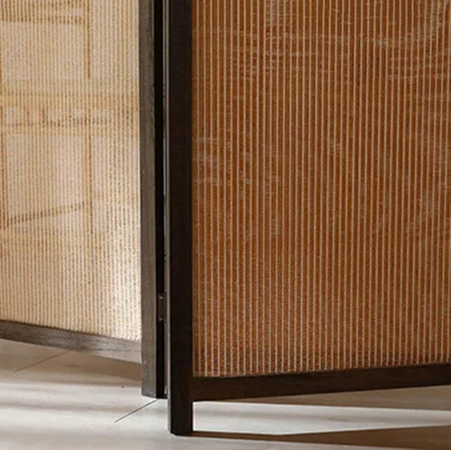 Miniatura 3 de 4 Panel Bamboo Room Dividers 6x6 Feet, 6 Ft Tall Folding Privacy Screen, Wall Divider Panels, Partition Screen for Office, Privacy Partition for