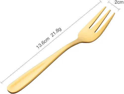 Miniatura 12 de Baikai - Juego de 12 tenedores para aperitivos, de acero inoxidable 18/10, con acabado de acero inoxidable, para cóctel, mini ensalada y fruta, 5.5