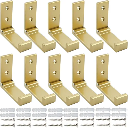 Miniatura 13 de ZEYU Ganchos Plegables para Abrigos, 10 Piezas Ganchos de Pared para Colgar Abrigos, Ganchos para Toallas, Herrajes Resistentes de Aleación