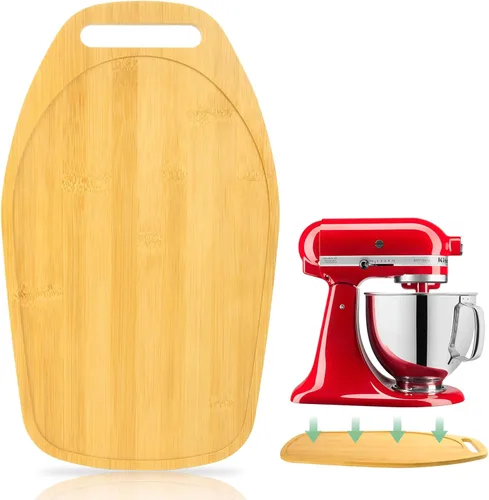 Miniatura 14 de Mezclador deslizante de bambú compatible con ayuda de cocina Bowl Lift 5-8 Qt Stand Mixer - Mover de almacenamiento de cocina Organizador deslizante
