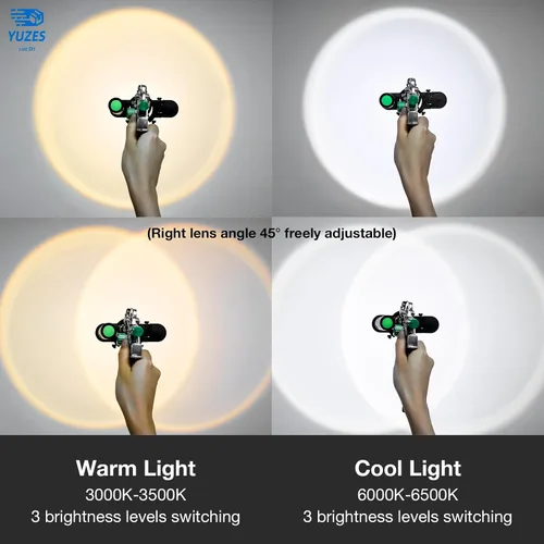 Miniatura 2 de YUZES Luz para Pistola de Pintura en Aerosol con Cargador, Luz Blanca/Cálida 2 Modos, 3 Niveles de Brillo Ajustable, Sistema de Iluminación LED