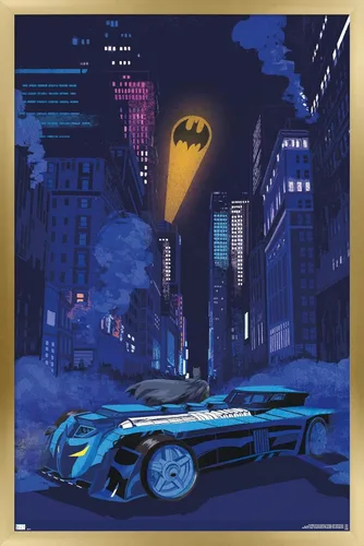 Miniatura 14 de Trends International DC Comics Batman - Póster de pared con señal de murciélago en el horizonte, 22.4 pulgadas de largo x 14.7 W, versión enmarcada