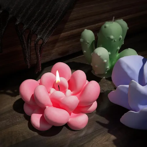 Miniatura 5 de Paquete de 8 moldes de silicona para suculentas de flores, moldes de silicona para decoración del hogar y fabricación de velas, molde en espiral
