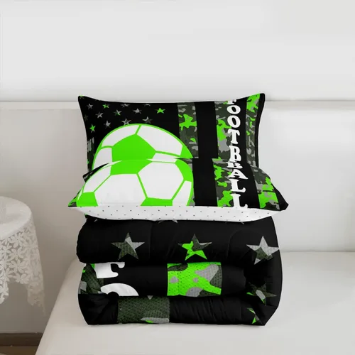 Miniatura 76 de Feelyou Juego de edredón de baloncesto para niñas y niños, juego de ropa de cama con juegos de pelota, decoración de habitación, regalo para amantes
