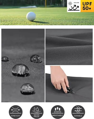 Miniatura 5 de SPECIALMAGIC Pantalones de golf para hombre, elásticos, ajustados, ligeros, con bolsillos con cremallera