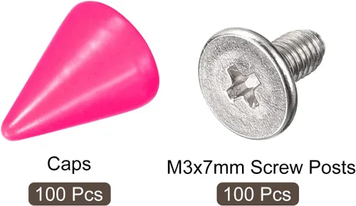 Miniatura 3 de uxcell 100 juegos de tachuelas de cono de 0.39 x 0.394 pulgadas y remaches de metal para ropa, cinturones, bolsas, zapatos, manualidades, cuero