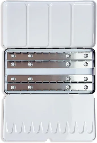 Miniatura 9 de 150 piezas de plástico transparente vacío para acuarelas – 0.07 onzas líquidas de capacidad, bandejas de pintura recargables para acuarelas sólidas