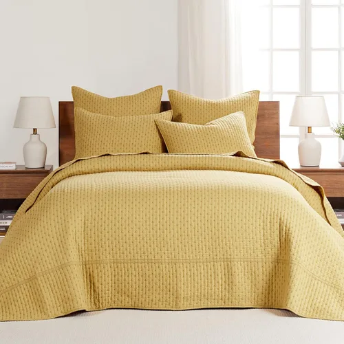 Miniatura 35 de Levtex Home - Juego de edredón reversible con punto de cruz tamaño Queen (104x106 pulgadas) con 2 fundas de almohada (26x20 pulgadas) - Textura