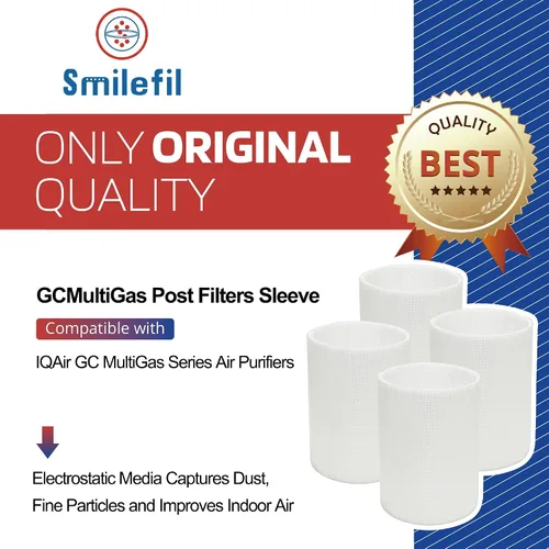 Miniatura 7 de Smilefil - Paquete de 4 fundas de repuesto para filtro de poste de alta calidad compatibles con purificadores de aire IQAir GC MultiGas Series