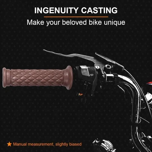 Miniatura 5 de Manija de hule antideslizante para manubrio de motocicleta 7/8", Marrón