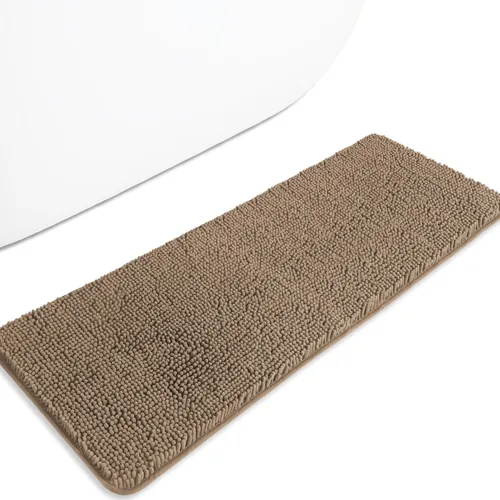 Miniatura 577 de Alfombra de baño pequeña de 12 x 18 pulgadas, lavable y absorbente, antideslizante, alfombra de baño de felpilla gruesa y suave para baño, ducha